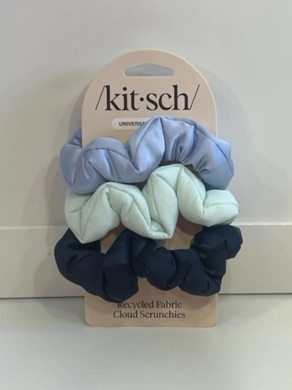 Kitsch Garden Bouquet Cloud Scrunchies 3pc Set in Blue/Teal